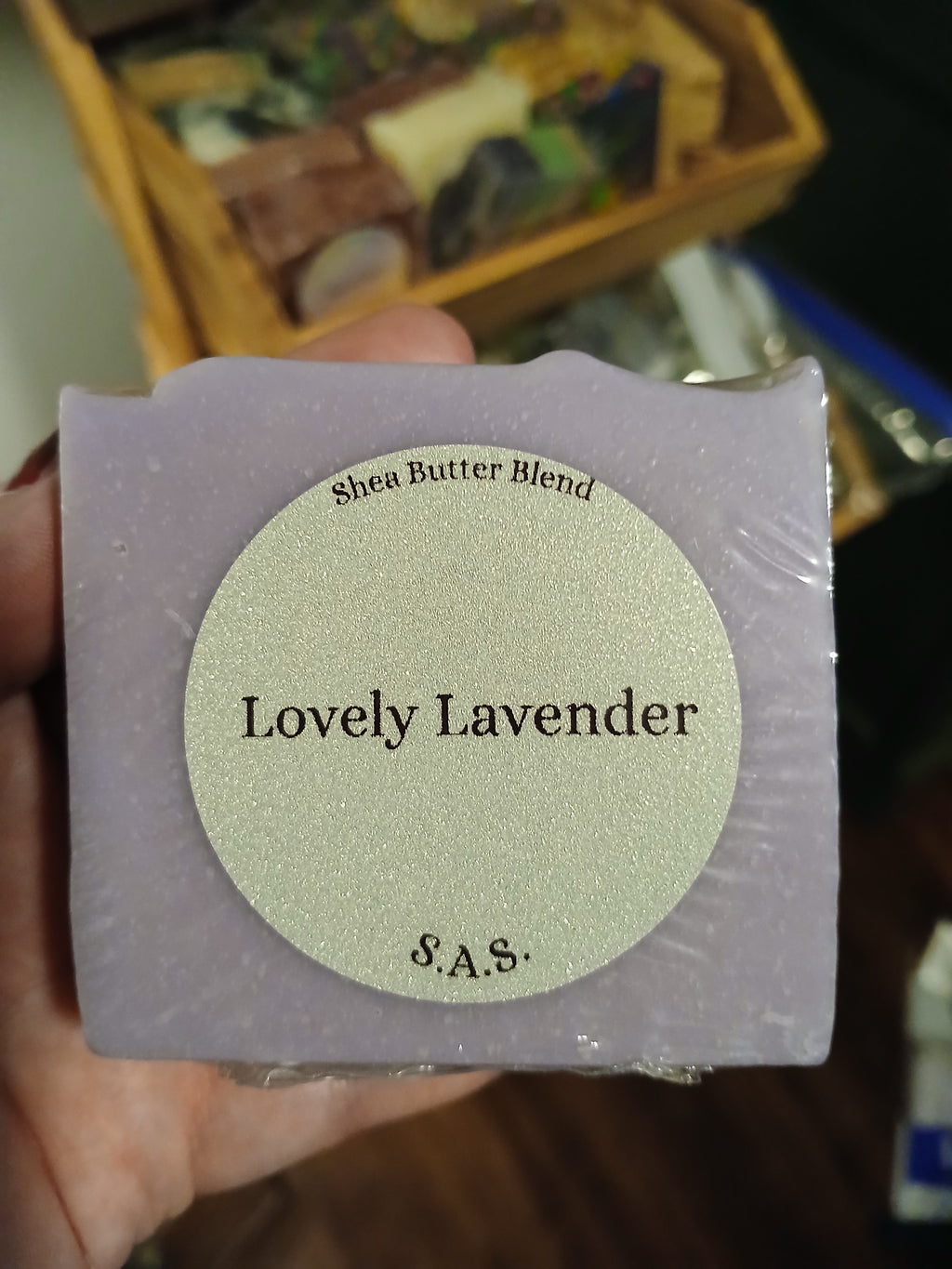 Lovely Lavender soap bar label by S.A.S.